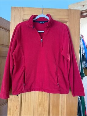 Red Land’s End Fleece Quarter Zip